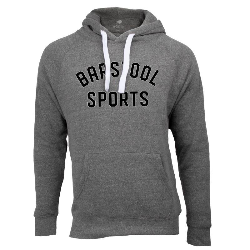 Barstool Sportiqe Applique Olsen Hoodie (Grey/Black)-Hoodies & Sweatshirts-Barstool Sports-Barstool Sports