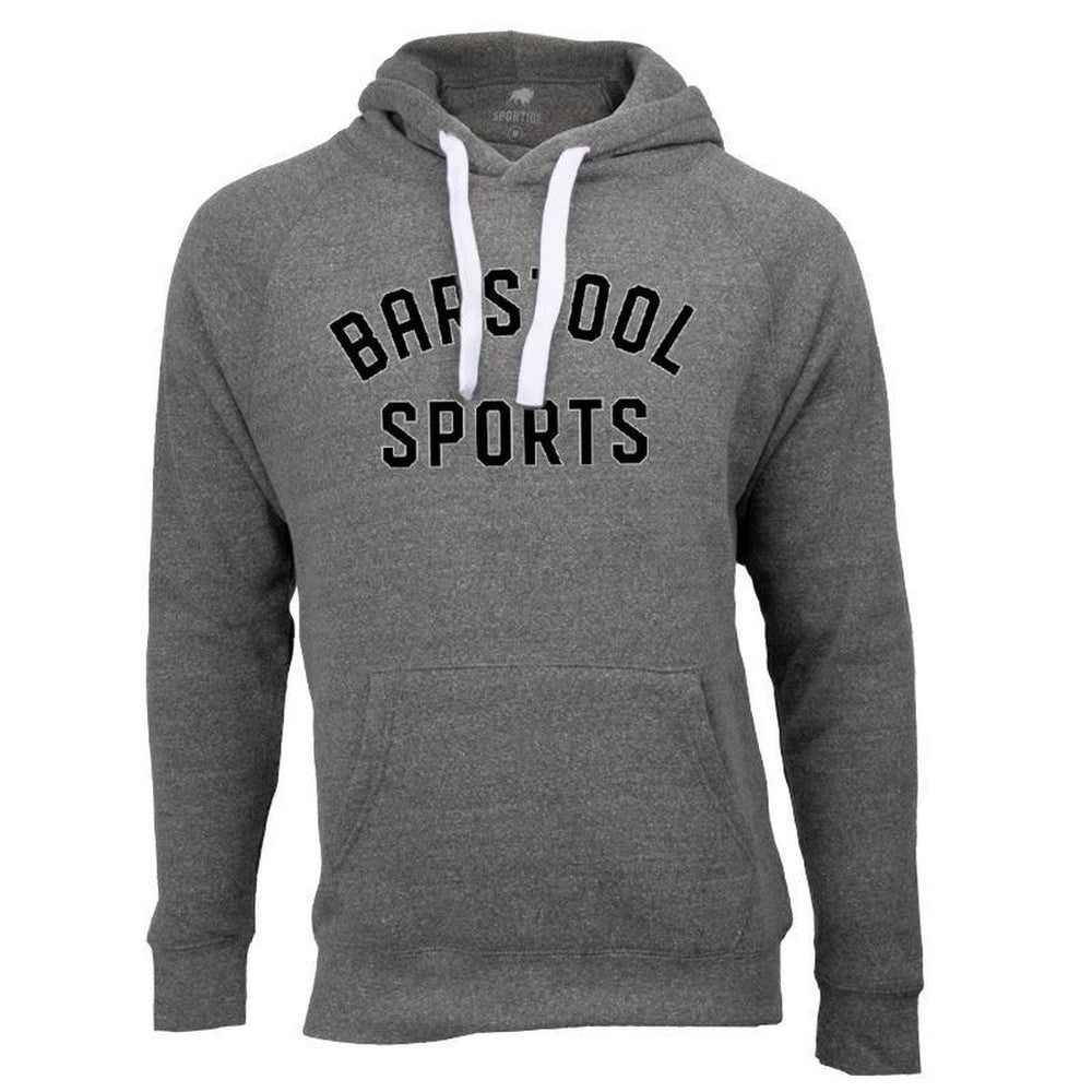 Barstool Sportiqe Applique Olsen Hoodie (Grey/Black) Barstool Sports