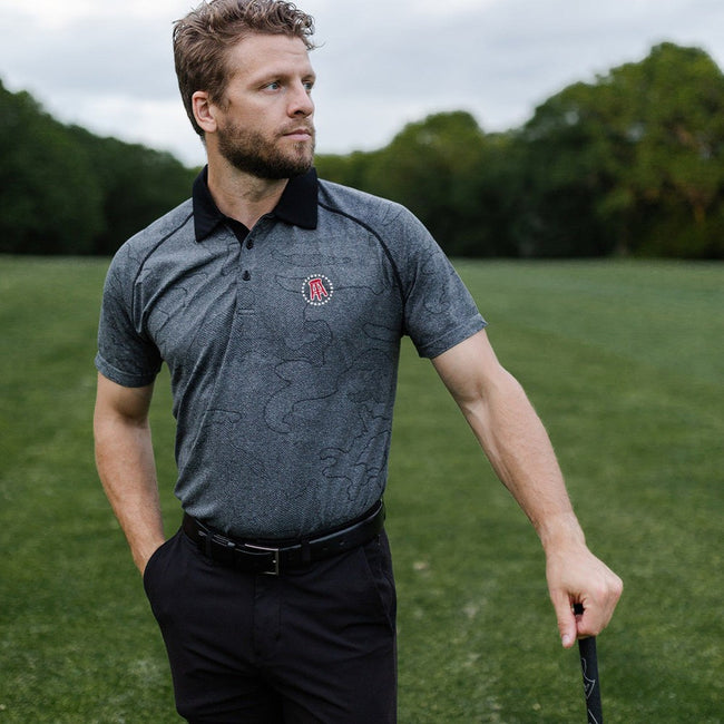 UNRL x Barstool Sports Camo Polo-Polos-Fore Play-Black-S-Barstool Sports