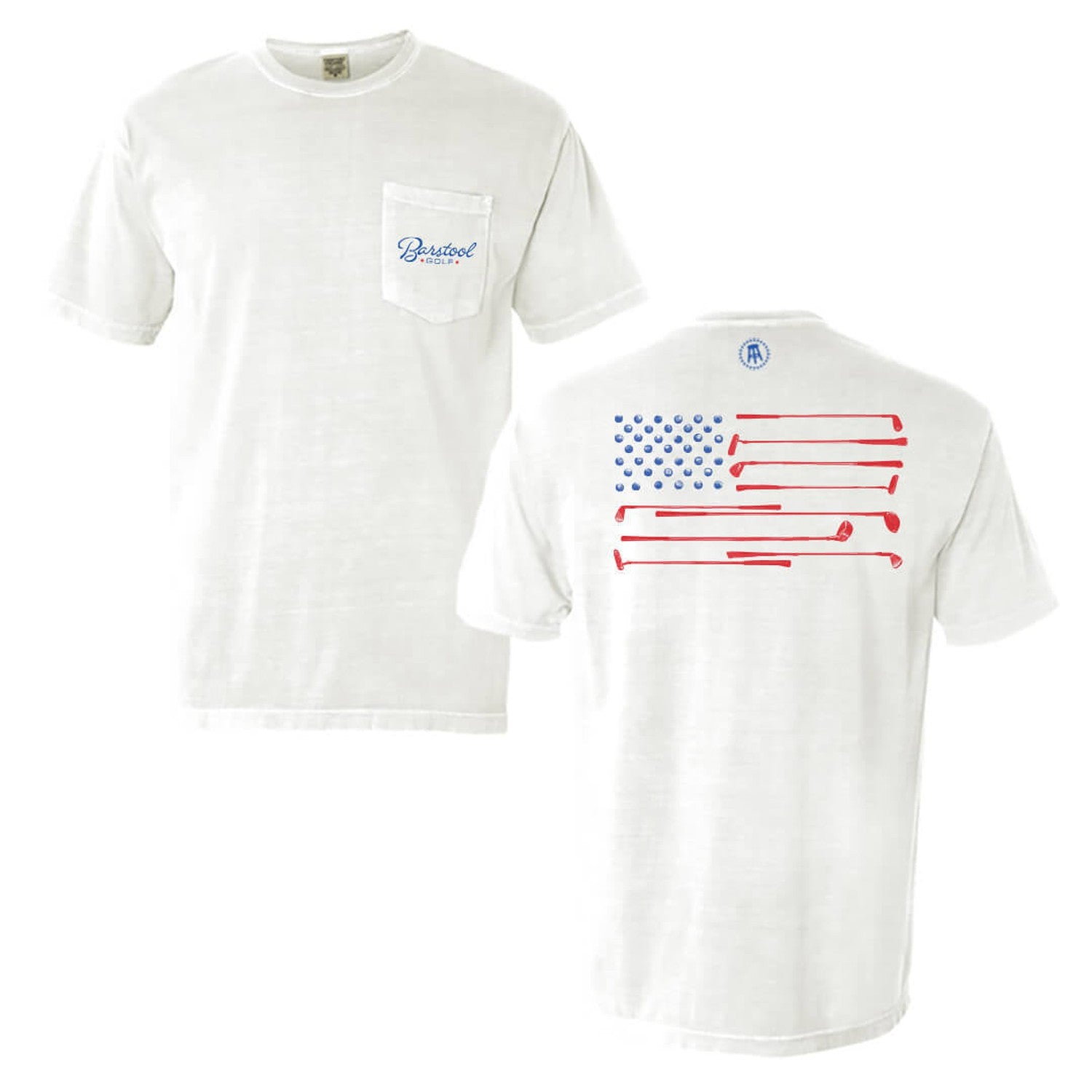 Barstool Golf Flag Pocket Tee-T-Shirts-Fore Play-White-S-Barstool Sports
