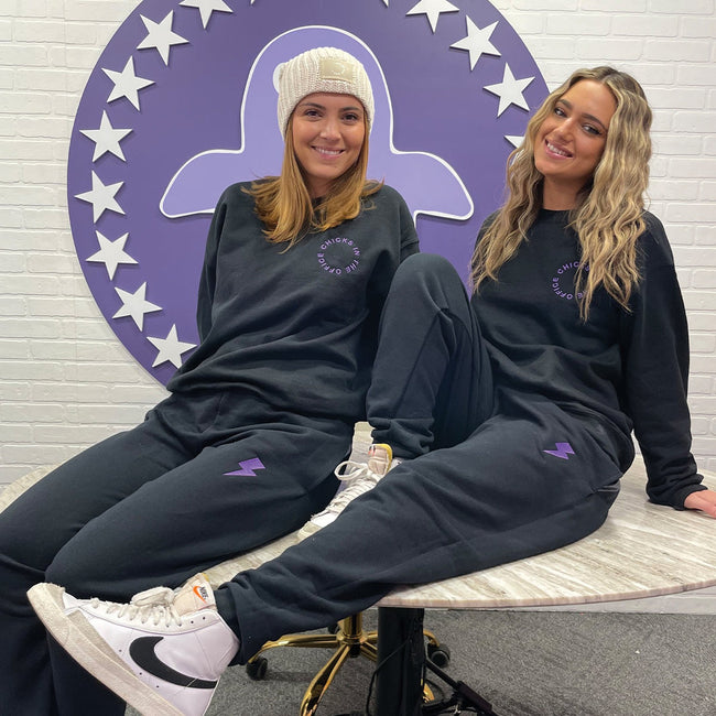 Chicks In The Office Embroidered Sweatpants-Sweatpants-Chicks in the Office-Barstool Sports