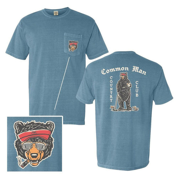 Common Man Country Club Pocket Tee-T-Shirts-Fore Play-Barstool Sports