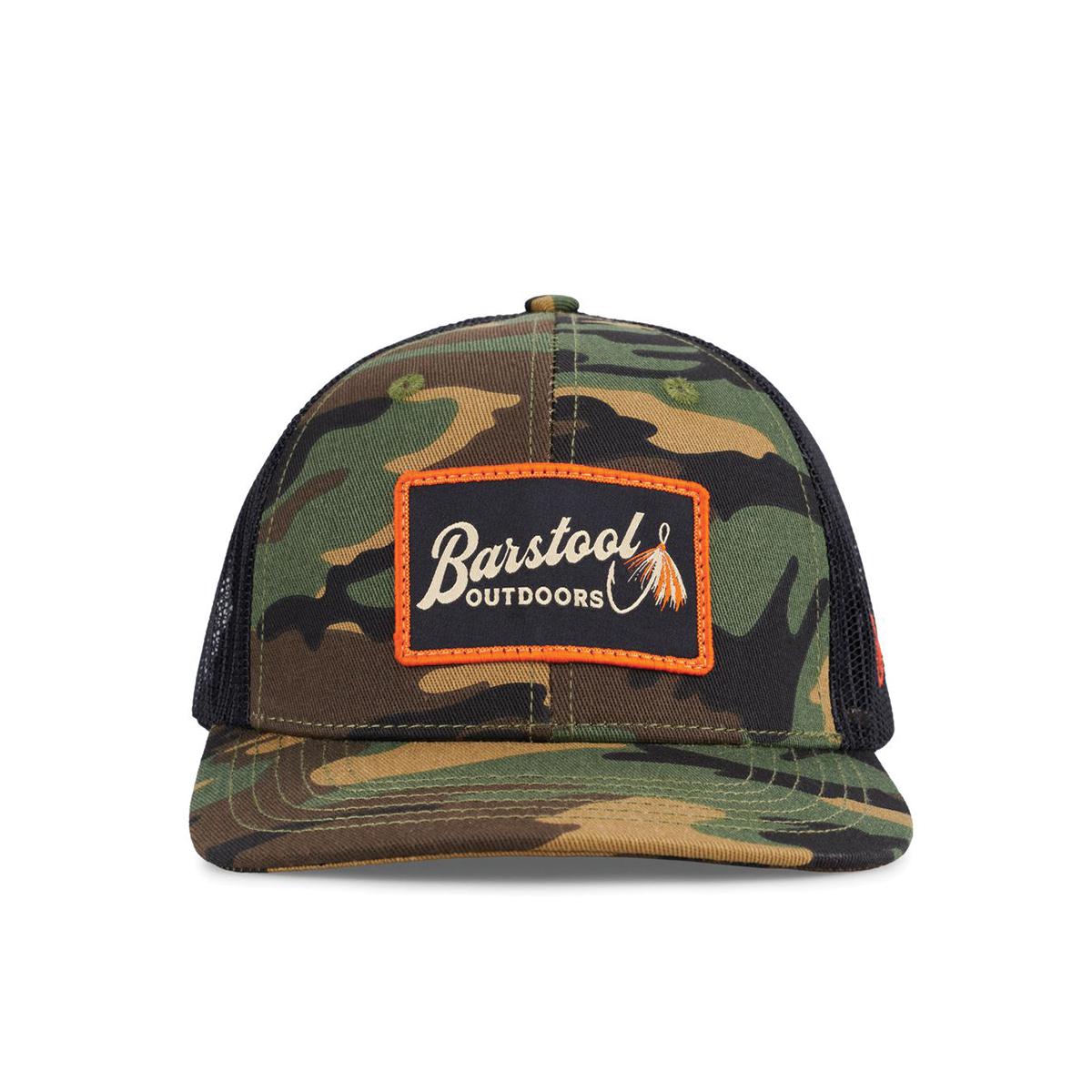 Barstool Outdoors Patch Trucker Hat-Hats-Barstool Outdoors-One Size-Camo-Barstool Sports