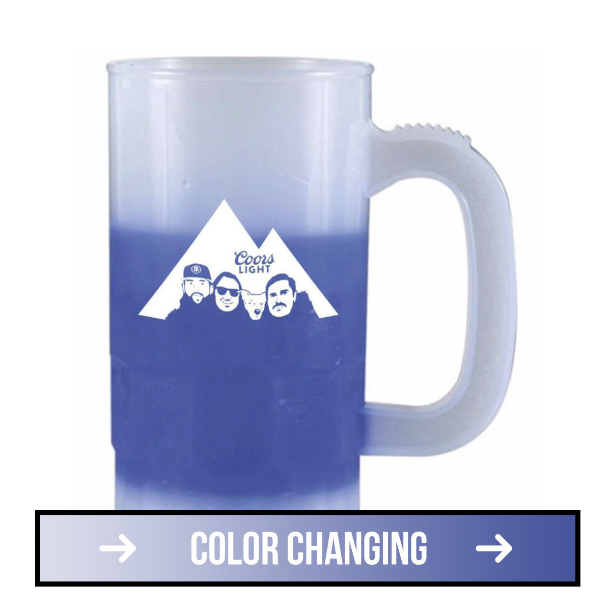 Coors x Pardon My Take Color Changing Beer Stein-Drinkware-Pardon My Take-One Size-Blue-Barstool Sports