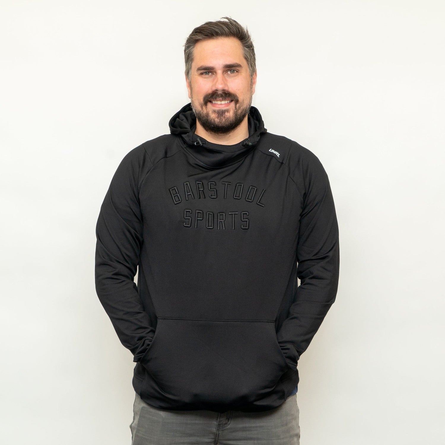 UNRL x Barstool Sports Monochrome Crossover Hoodie II Barstool Sports