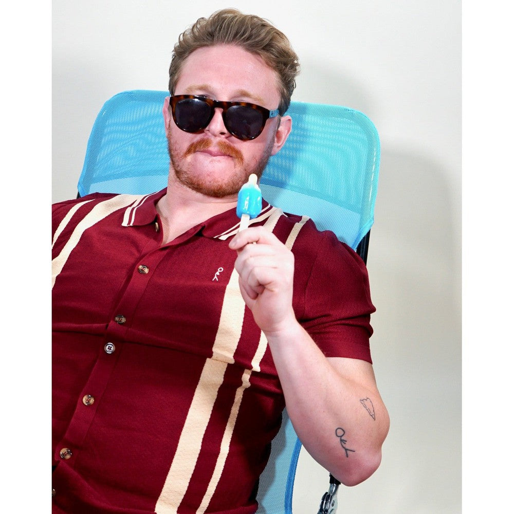 Sad Boy Season Knit Button Up Shirt-T-Shirts-KFC Radio-Barstool Sports