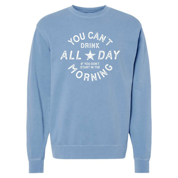 Can't Drink All Day Crewneck-Crewnecks-Barstool Sports-Light Blue-S-Barstool Sports