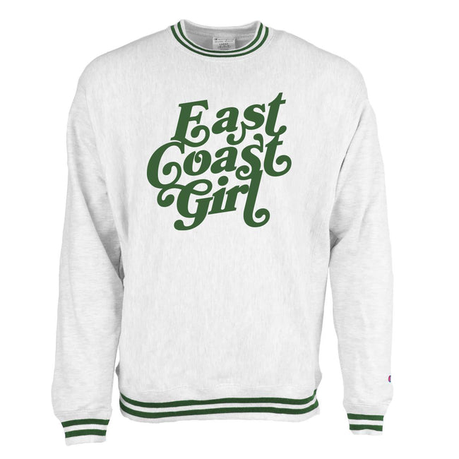East Coast Girl Ribbed Champion Crewneck-Crewnecks-PlanBri Uncut-Green-S-Barstool Sports