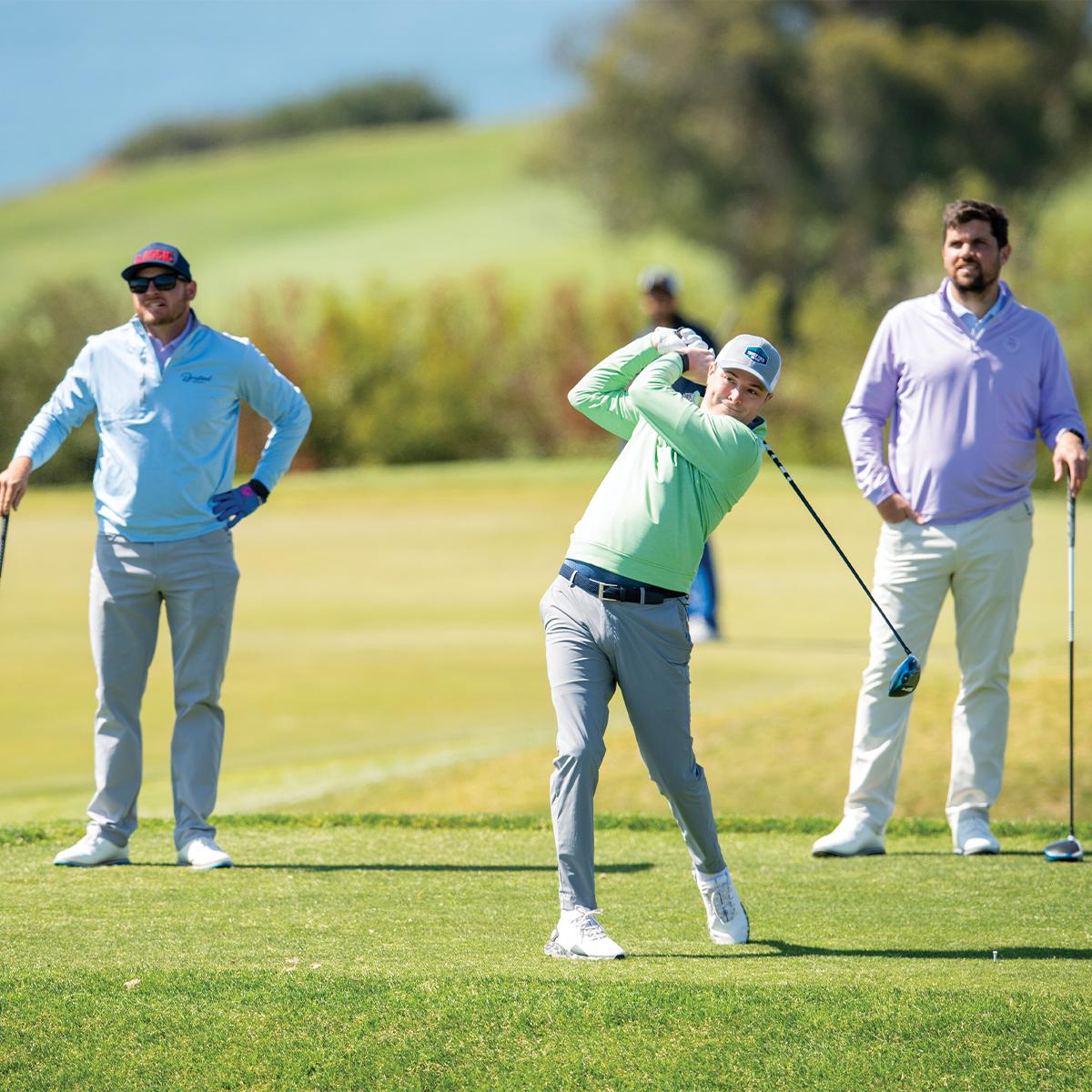 Peter Millar x Barstool Golf Perth Mélange Performance Quarter Zip-Pullovers-Fore Play-Barstool Sports