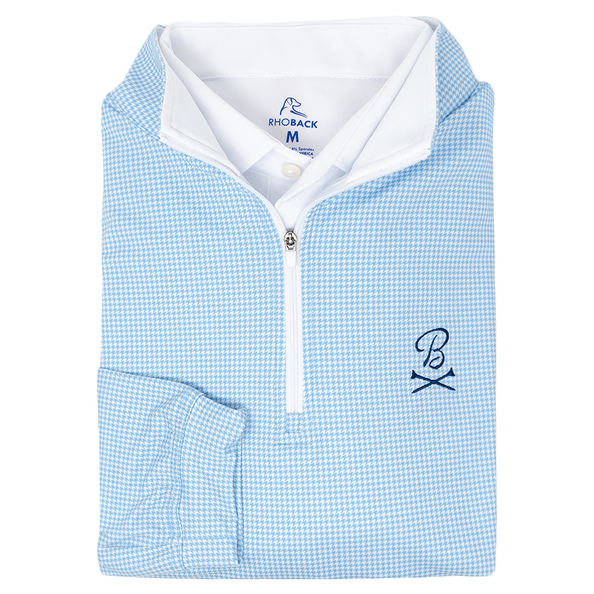 Rhoback x Barstool Golf "The Half Moon" Quarter Zip-Pullovers-Fore Play-Light Blue-S-Barstool Sports