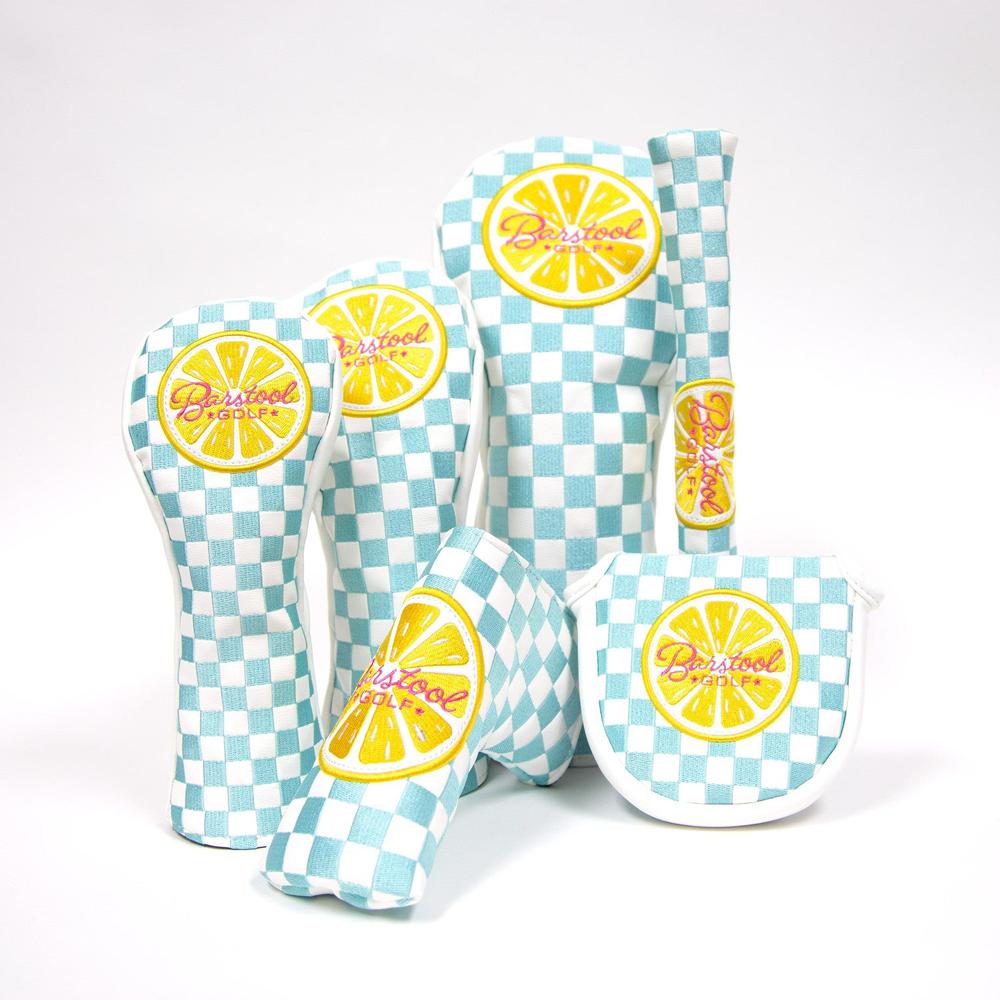 Barstool Golf Checkered Mallet Putter Cover-Golf Accessories-Fore Play-Teal-One Size-Barstool Sports