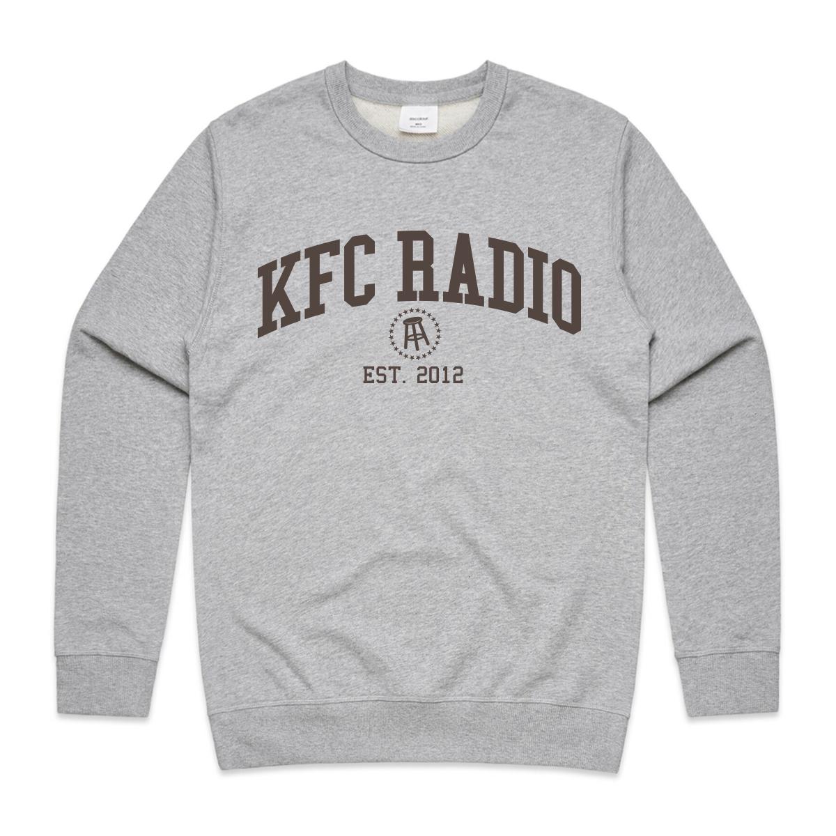 KFC Radio Logo Crewneck-Crewnecks-KFC Radio-Grey-S-Barstool Sports