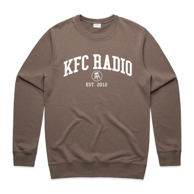KFC Radio Logo Crewneck-Crewnecks-KFC Radio-Brown-S-Barstool Sports