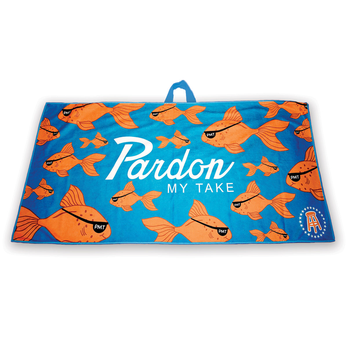 PMT Larry The Goldfish Golf Towel-Golf Accessories-Pardon My Take-Blue-One Size-Barstool Sports