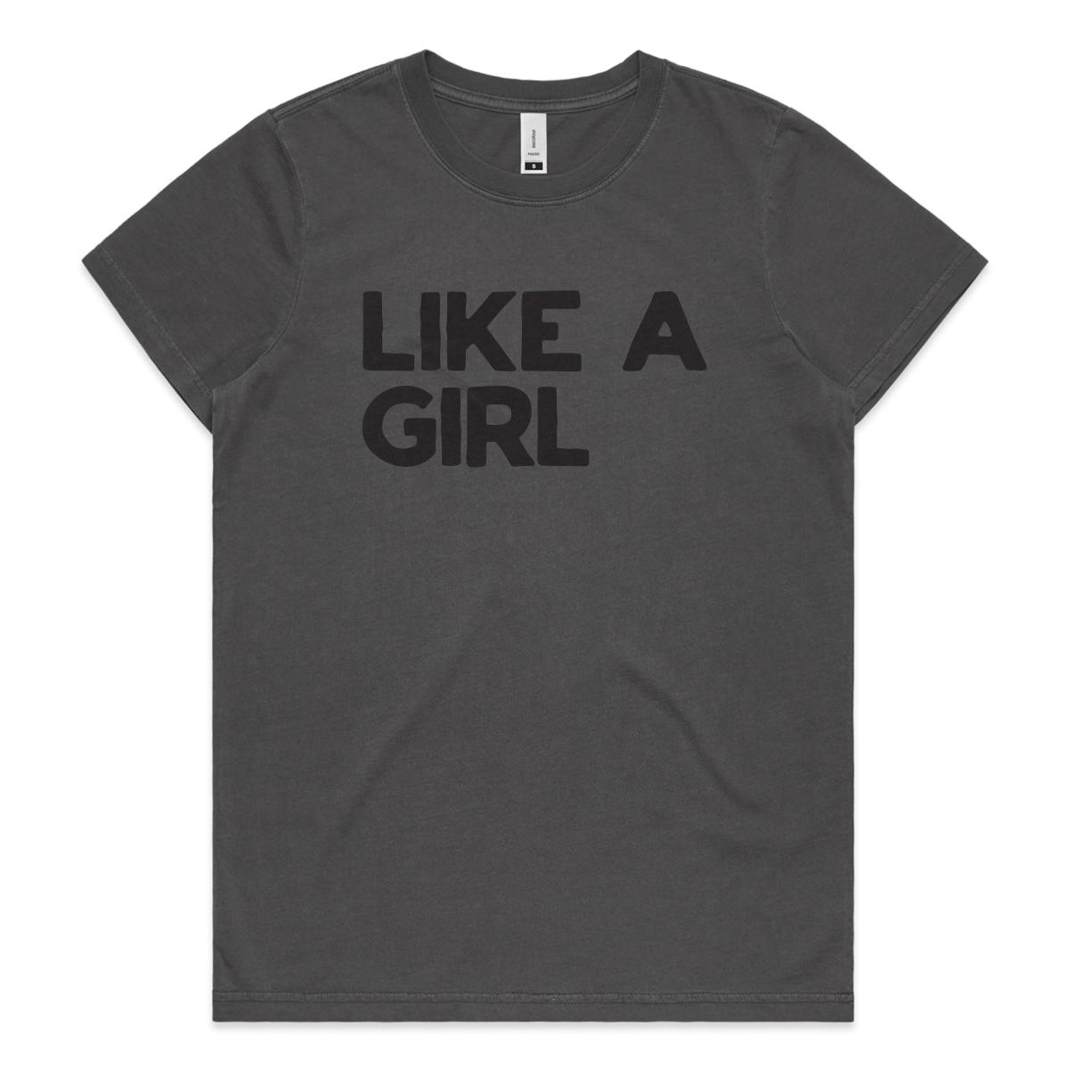 Like A Girl Premium Tee-T-Shirts-Token CEO-Black-S-Barstool Sports