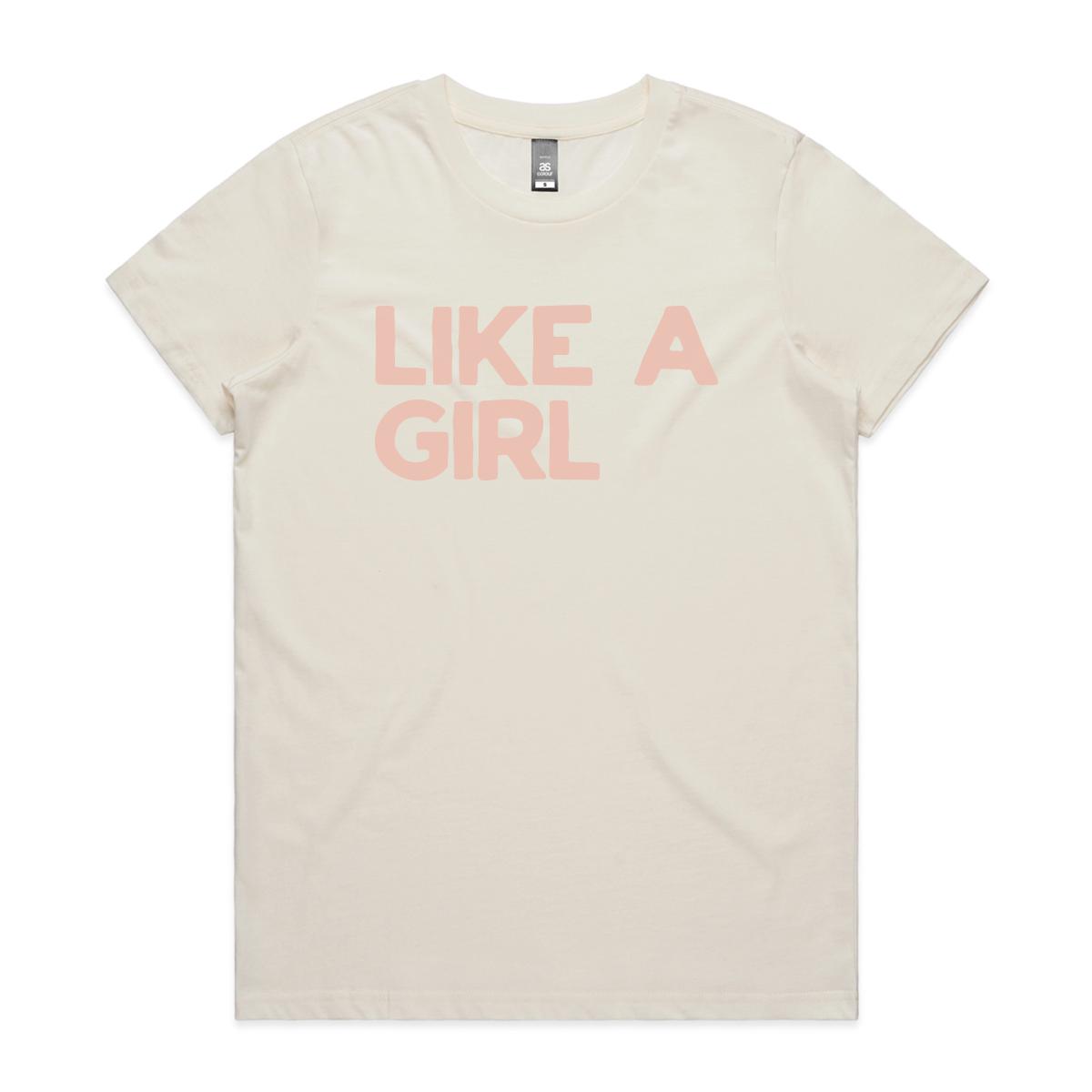 Like A Girl Premium Tee-T-Shirts-Token CEO-Cream-S-Barstool Sports