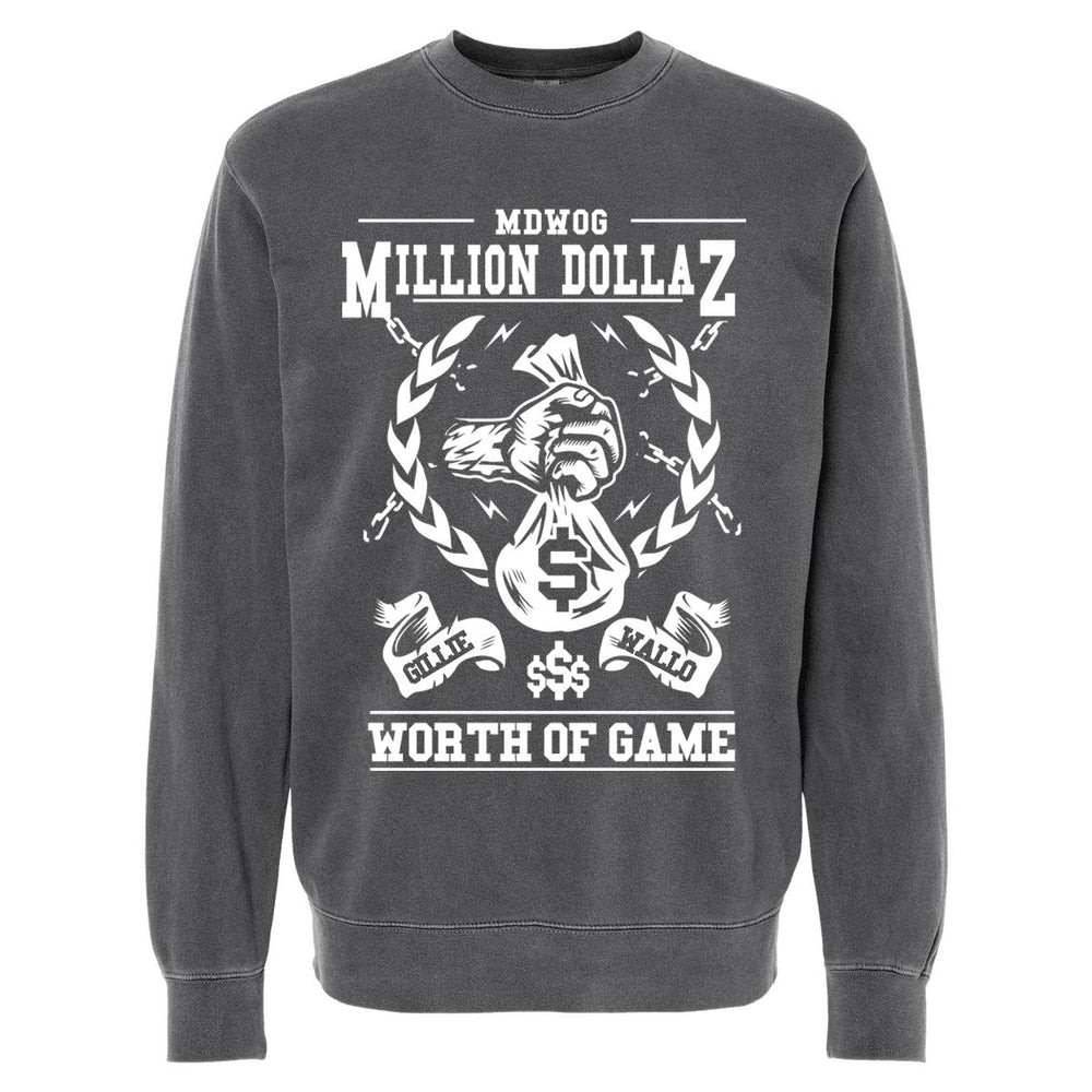 Million Dollaz Worth Of Game Crewneck-Crewnecks-Million Dollaz Worth of Game-Black-S-Barstool Sports
