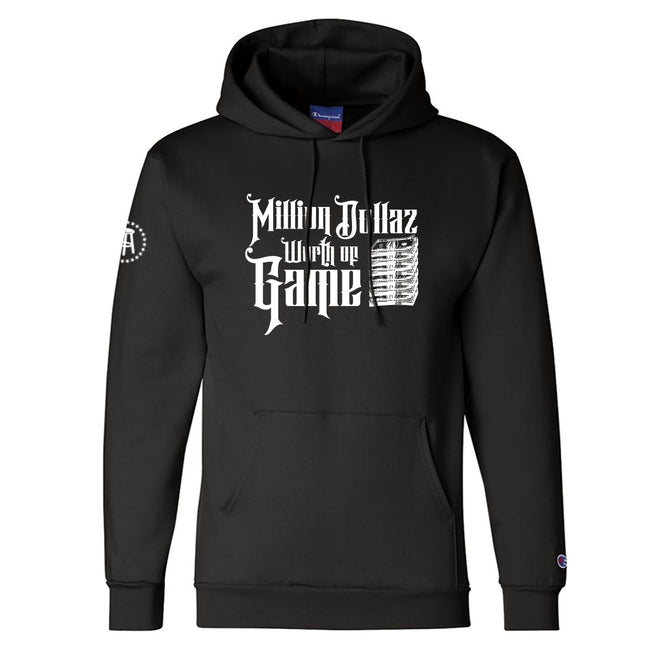 Million Dollaz Worth of Game Stacks Hoodie-Hoodies & Sweatshirts-Million Dollaz Worth of Game-Black-S-Barstool Sports