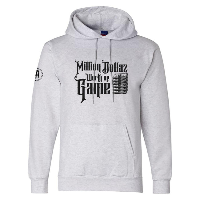 Million Dollaz Worth of Game Stacks Hoodie-Hoodies & Sweatshirts-Million Dollaz Worth of Game-Grey-S-Barstool Sports