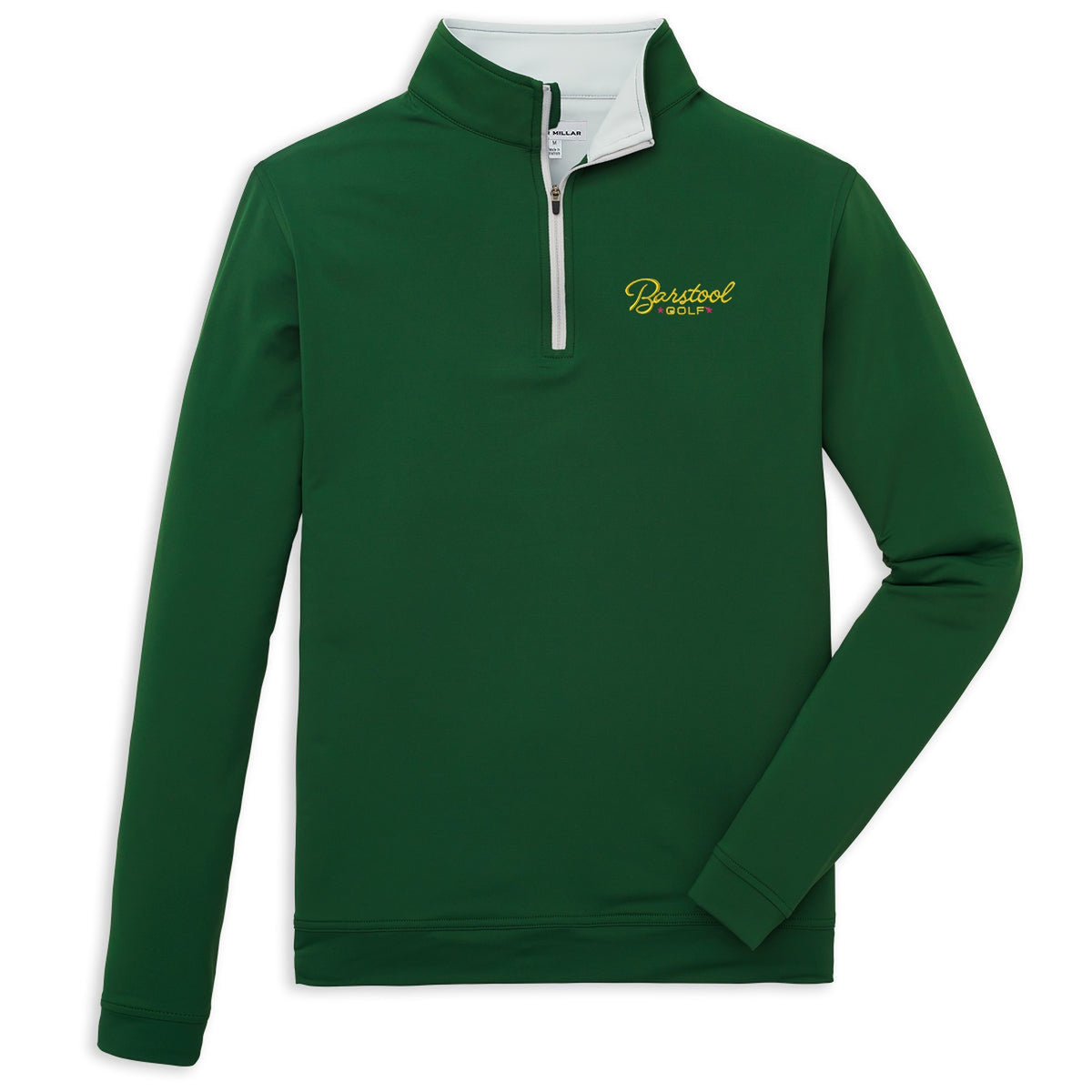 Peter Millar x Barstool Golf Green Quarter Zip-Pullovers-Fore Play-Barstool Sports