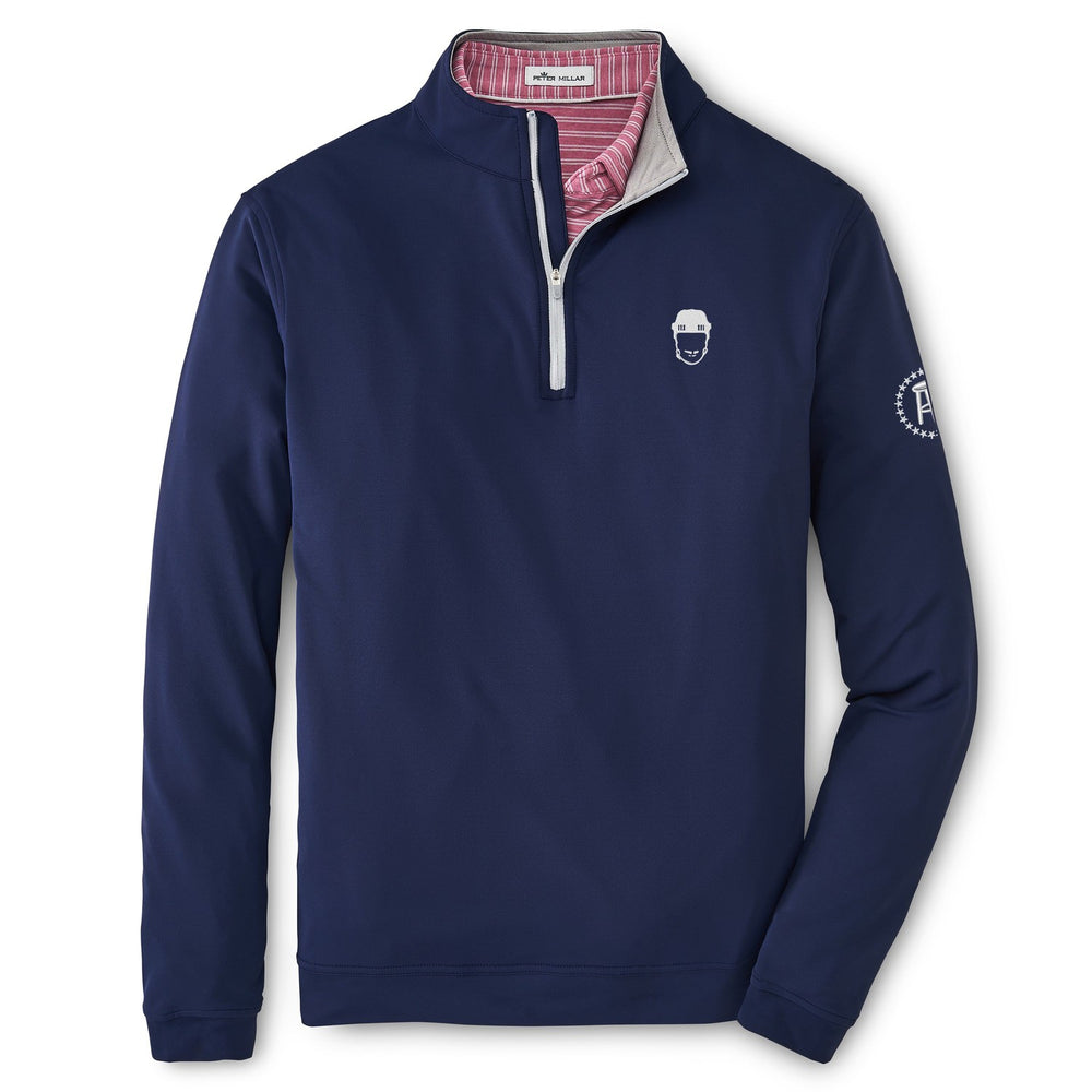 Peter Millar x Spittin Chiclets Perth Stretch Loop Terry Quarter Zip-Pullovers-Spittin Chiclets-Navy-S-Barstool Sports