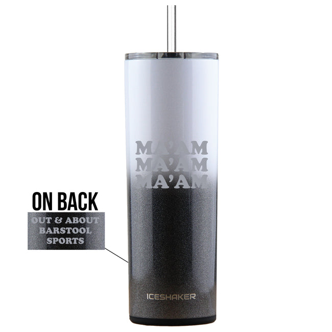 Ma'am 20oz Skinny Tumbler-Drinkware-Out & About-Black-One Size-Barstool Sports