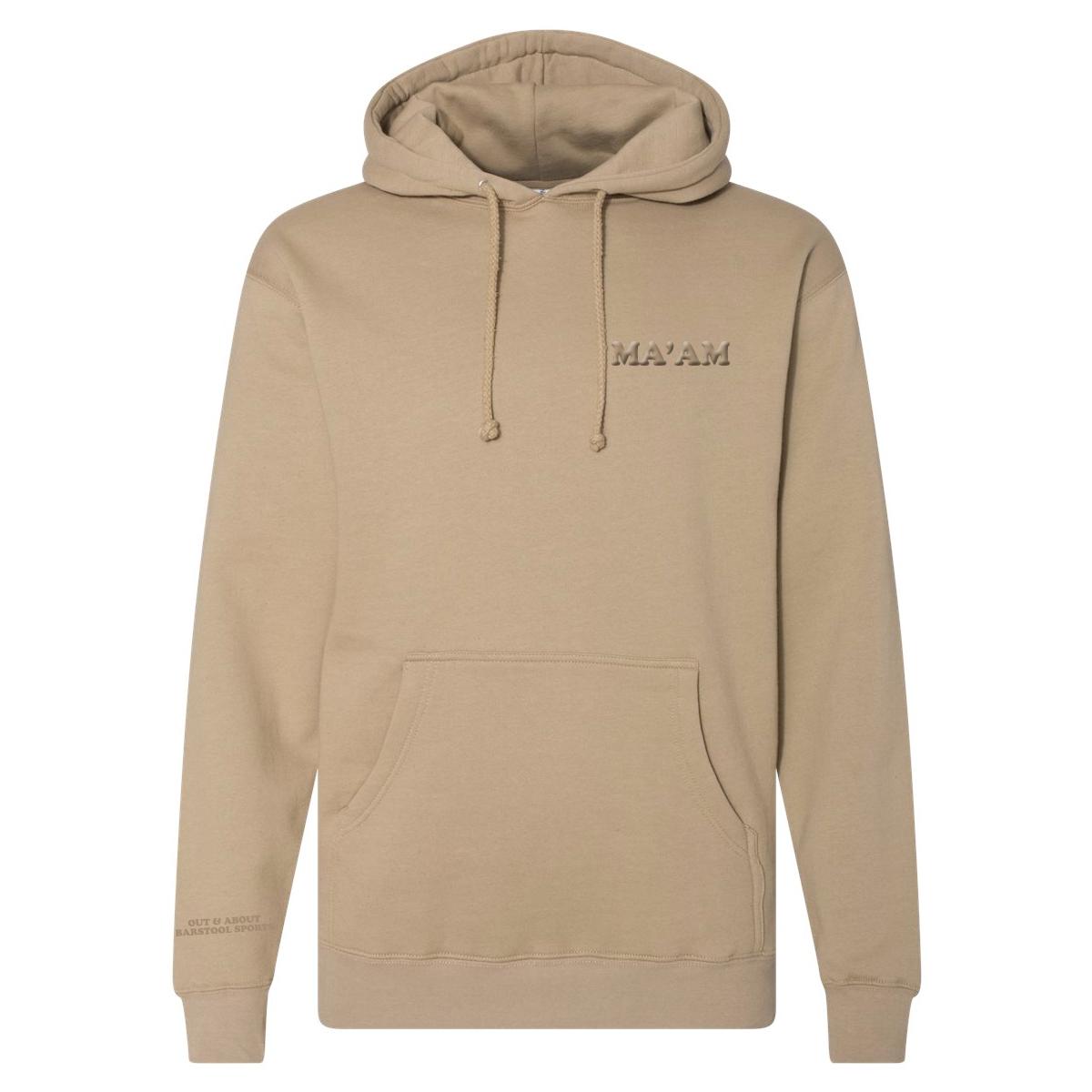 Ma'am Premium Hoodie-Hoodies & Sweatshirts-Out & About-Tan-S-Barstool Sports