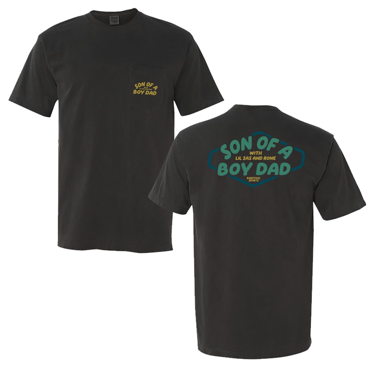Son Of A Boy Dad Retro Pocket Tee-T-Shirts-Son of a Boy Dad-Black-S-Barstool Sports