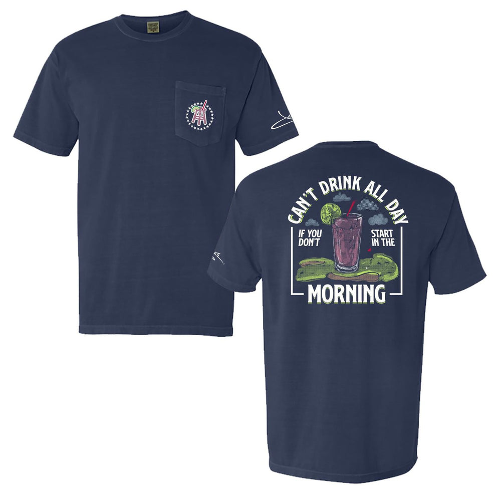 Morning Transfusion Pocket Tee-T-Shirts-Barstool Sports-Navy-S-Barstool Sports