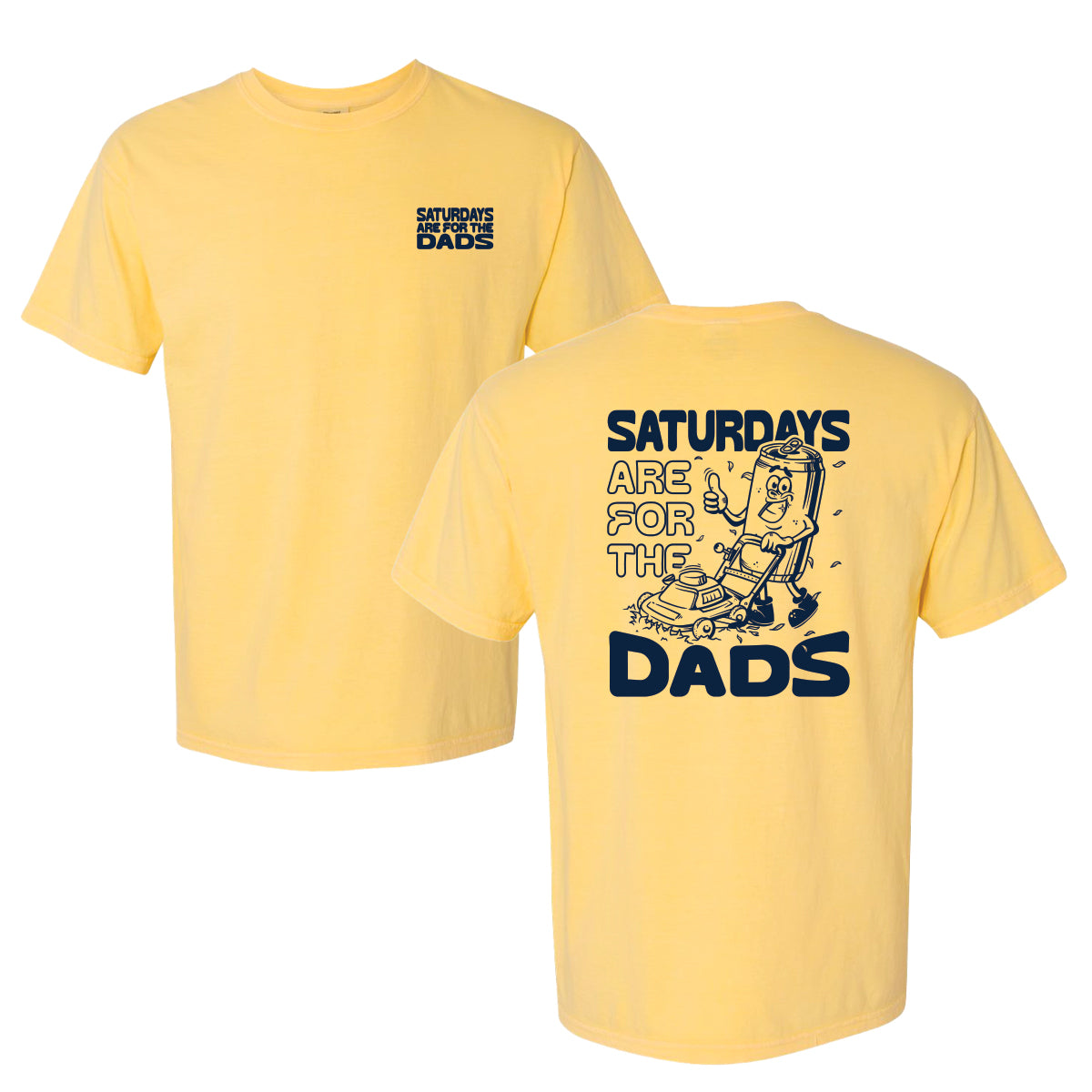 Saturdays Are For The Dads Mow Tee II-T-Shirts-SAFTB-Yellow-S-Barstool Sports