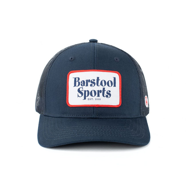 Barstool Sports Common Man Trucker Hat-Hats-Barstool Sports-Navy-One Size-Barstool Sports
