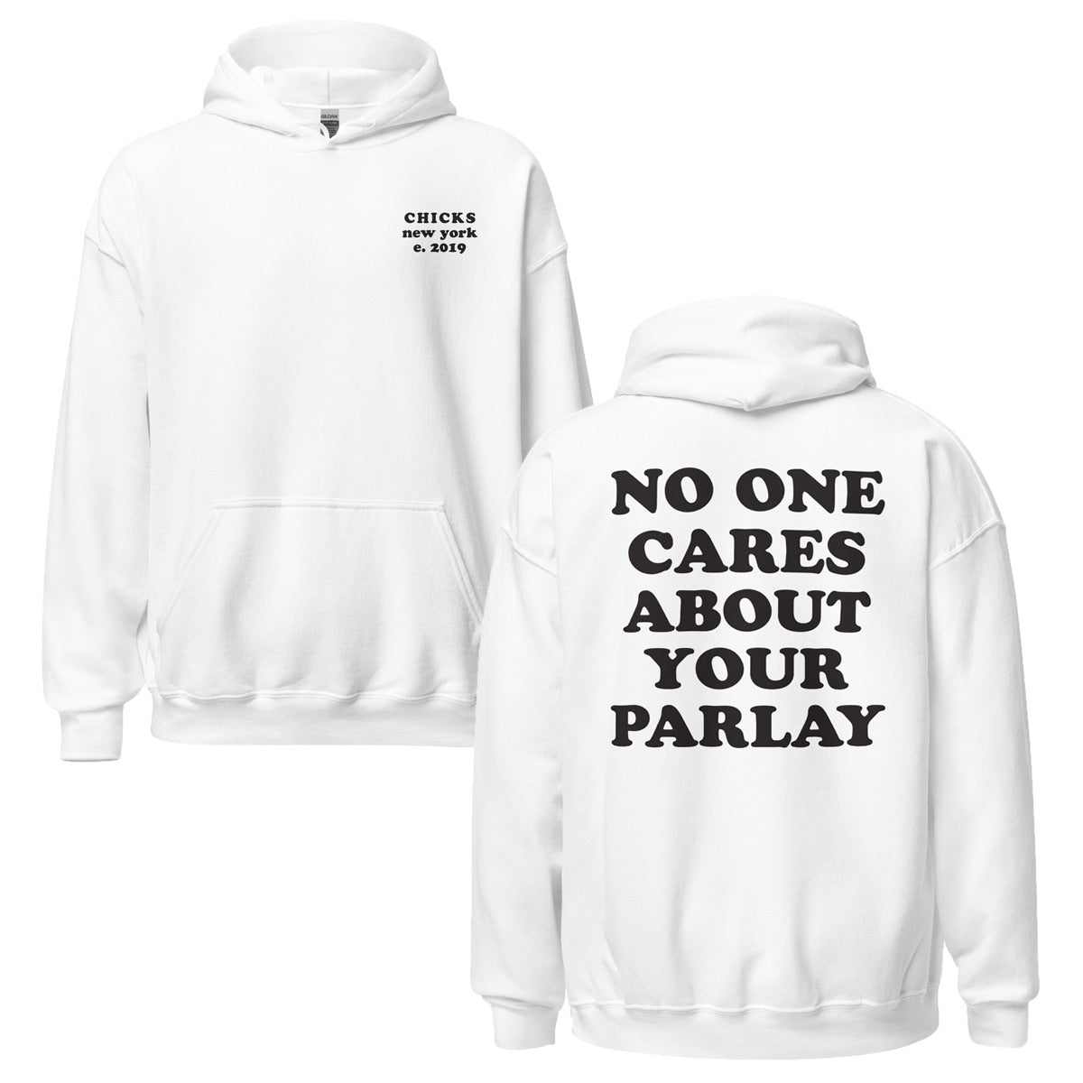 No One Cares About Your Parlay Hoodie-Hoodies & Sweatshirts-CHICKS-White-S-Barstool Sports
