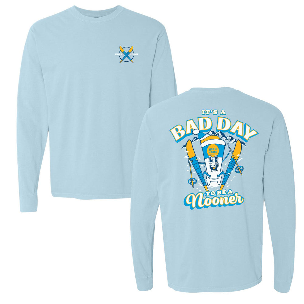 Bad Day To Be A Nooner Ski Club Long Sleeve Tee-Long Sleeve-Nooners-Light Blue-S-Barstool Sports