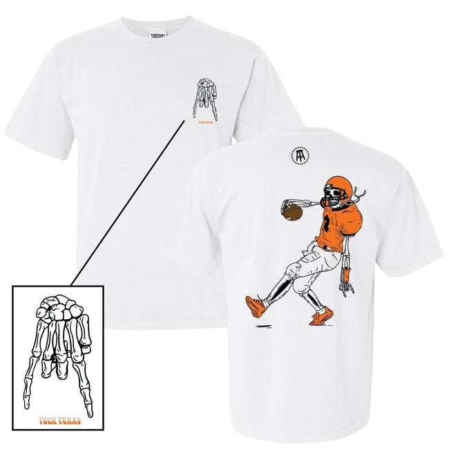 Tuck Fexas Tee-T-Shirts-Barstool U-White/Orange-S-Barstool Sports