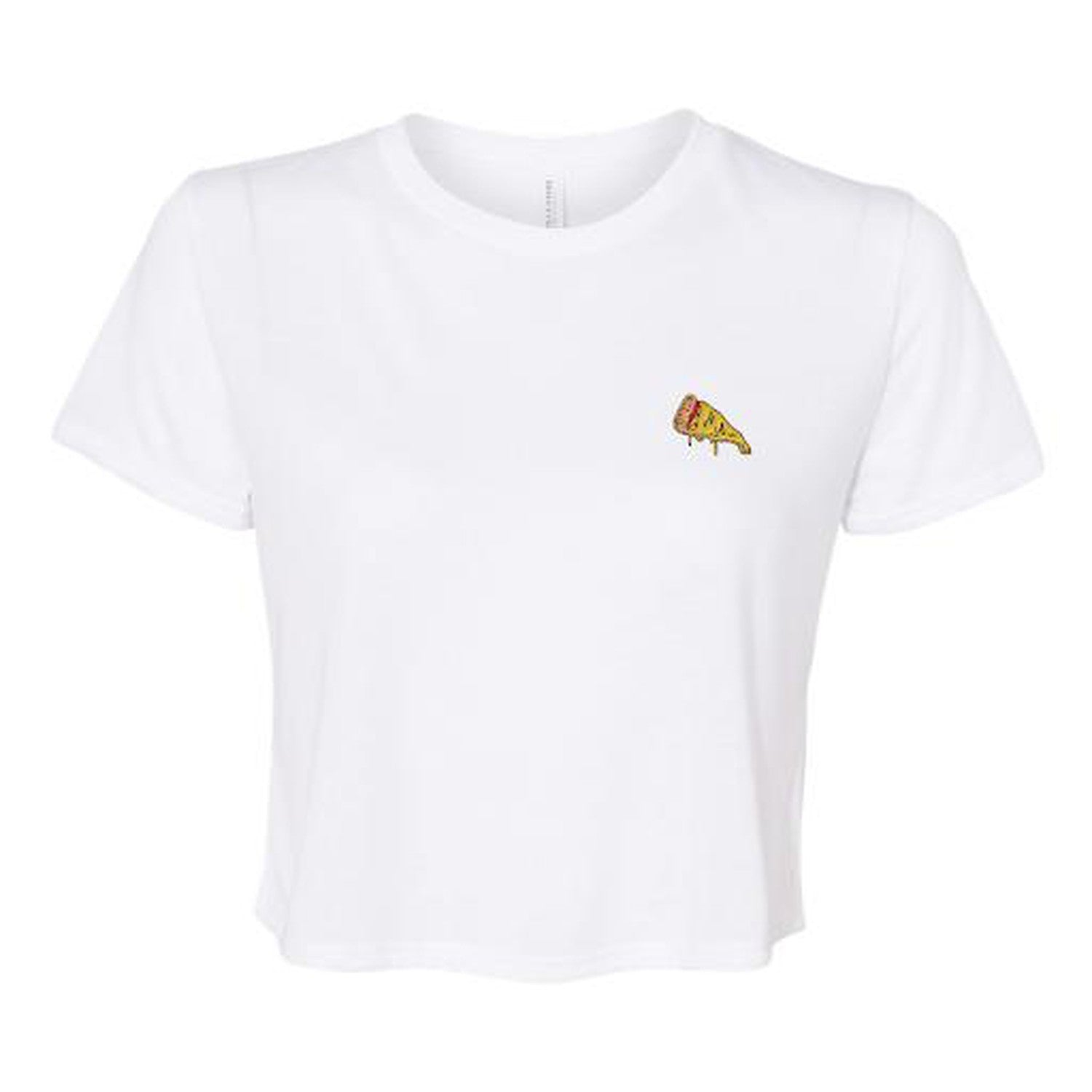 One Bite Pizza Cropped Tee-T-Shirts-One Bite-White-S-Barstool Sports
