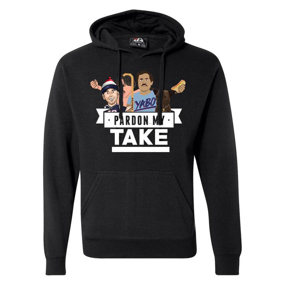 Pardon My Take Hoodie-Hoodies-Pardon My Take-Black-S-Barstool Sports