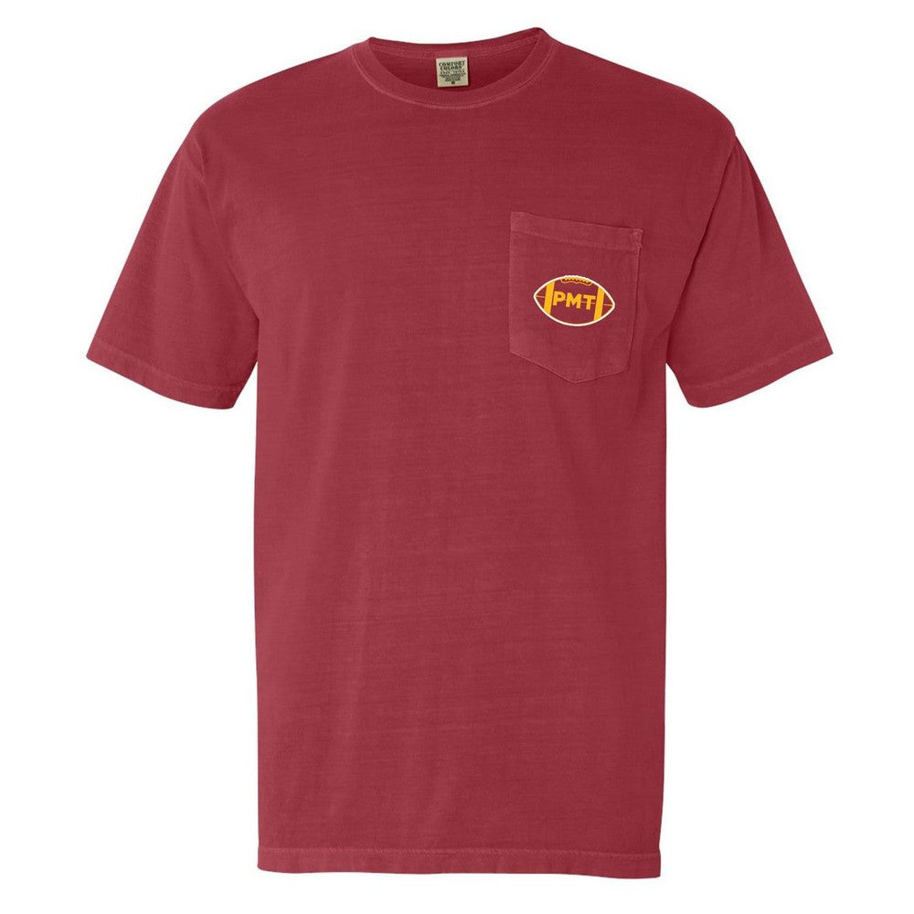 PMT Football Pocket Tee-T-Shirts-Pardon My Take-Red-S-Barstool Sports