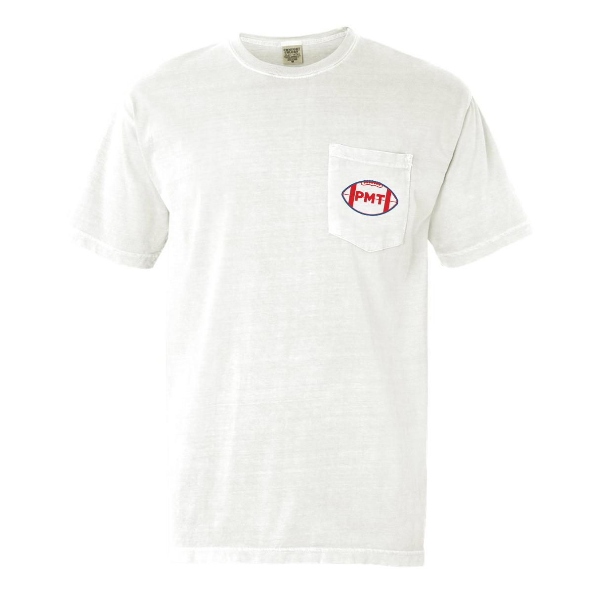 PMT Football Pocket Tee-T-Shirts-Pardon My Take-White-S-Barstool Sports