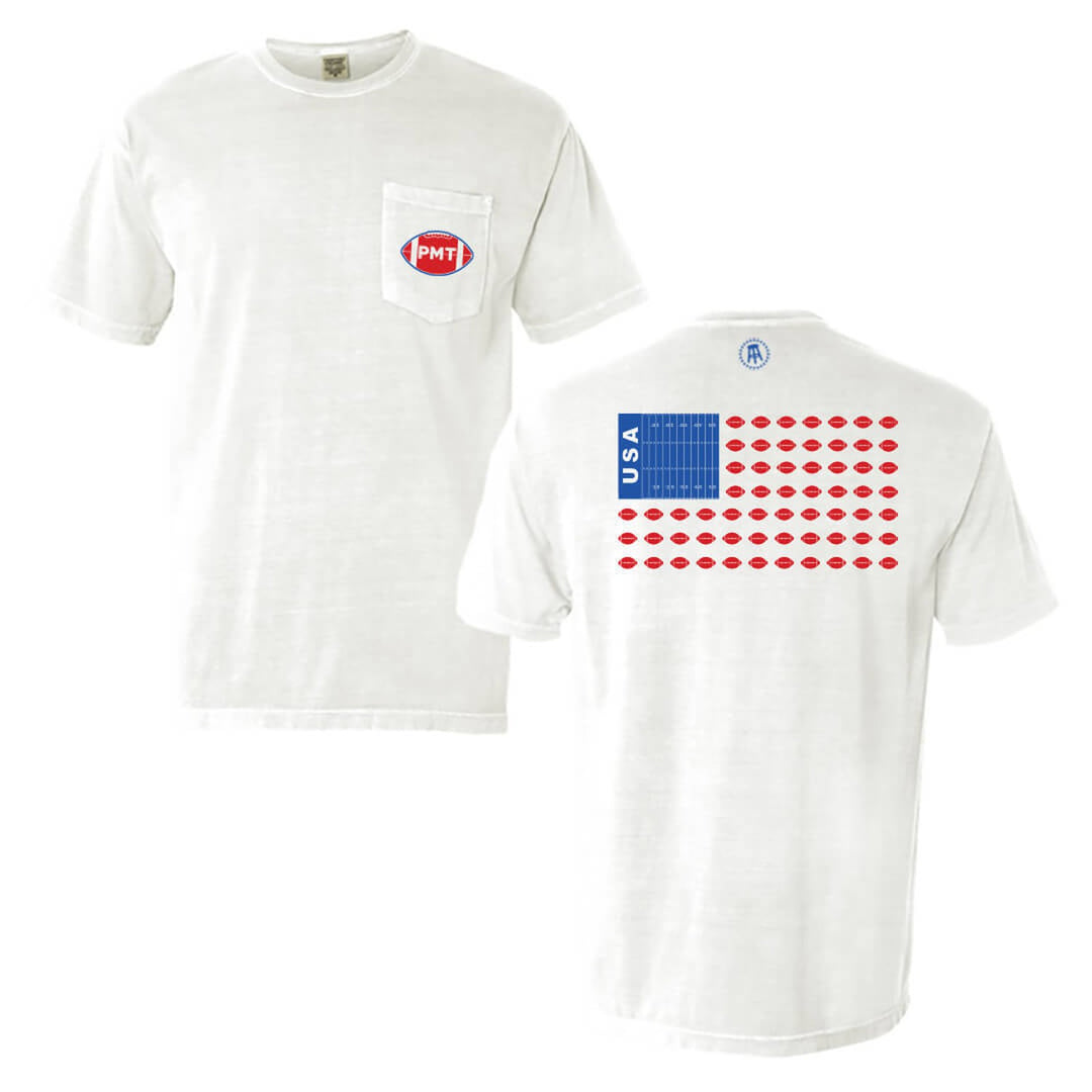 Pardon My Take Flag Pocket Tee-T-Shirts-Pardon My Take-Barstool Sports