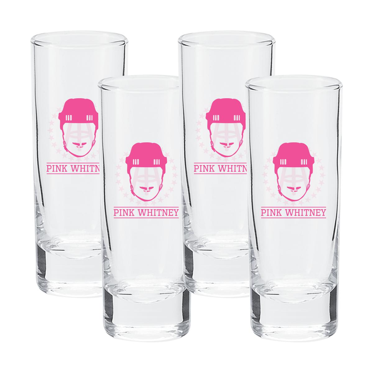 Pink Whitney Double Shot Glass 4 Pack-Bundles-Pink Whitney-2.5 oz-Barstool Sports