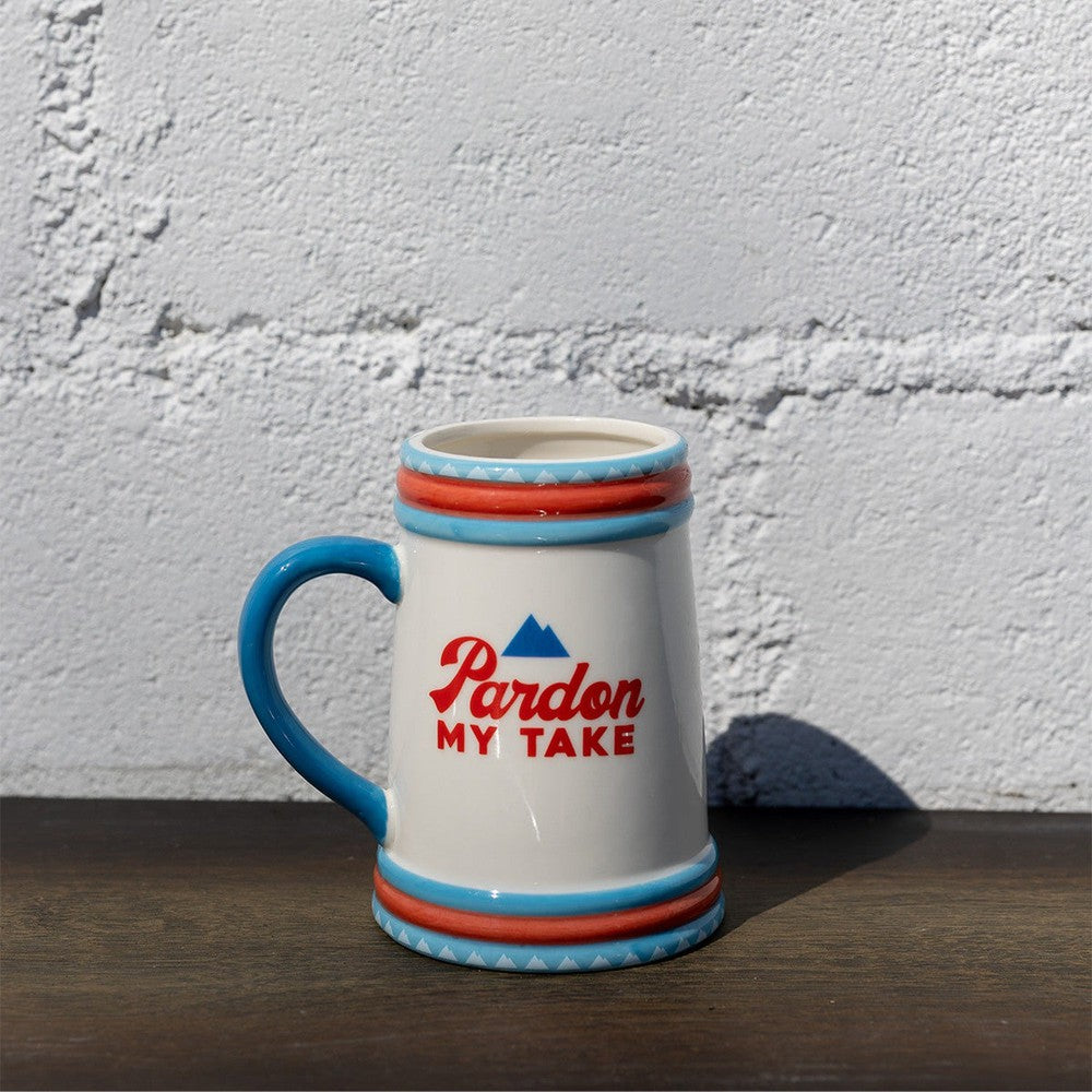 Coors x Pardon My Take Ceramic Beer Mug Stein-Drinkware-Pardon My Take-Cream-One Size-Barstool Sports