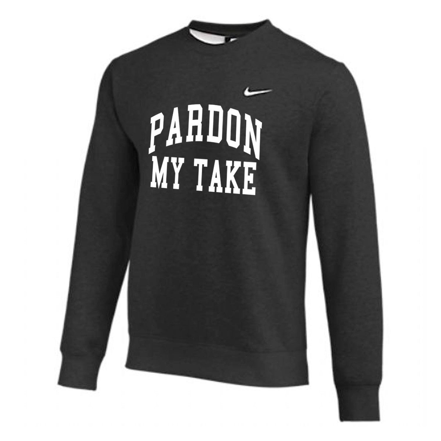 Pardon My Take Nike Crewneck-Crewnecks-Pardon My Take-Black-S-Barstool Sports