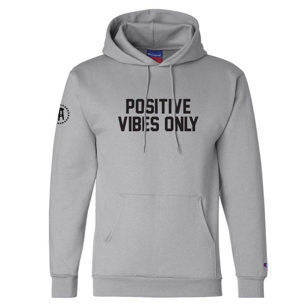 Positive Vibes Only Hoodie (Grey)-Hoodies & Sweatshirts-Barstool Sports-Grey-3XL-Barstool Sports