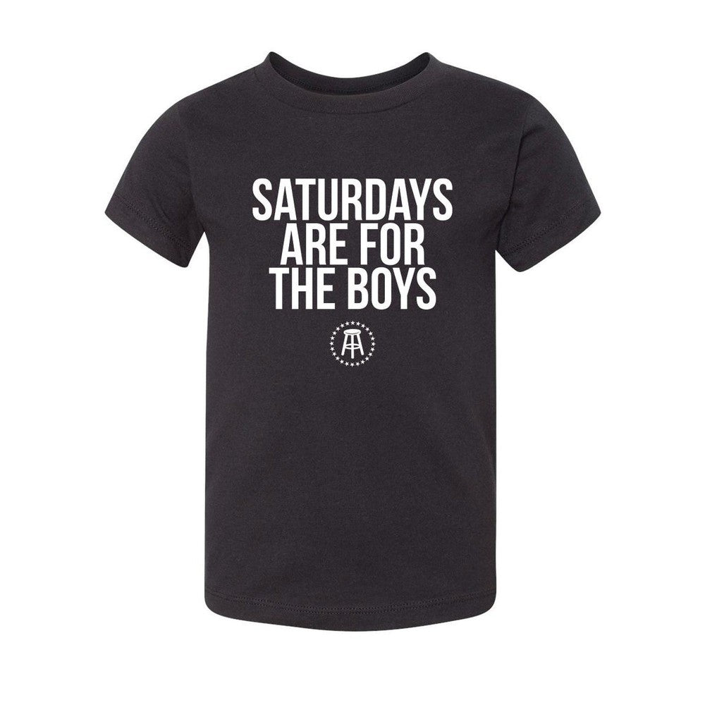 Saturdays Are For The Boys Toddler Tee-Kids Apparel-SAFTB-Black-2T-Barstool Sports