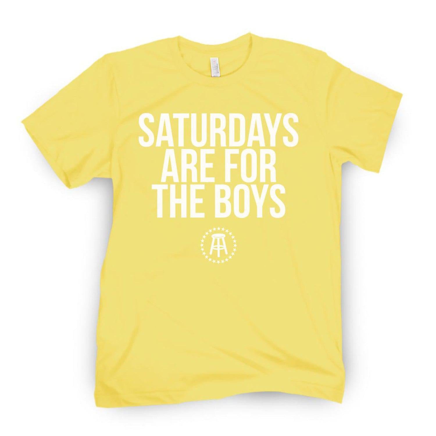 Saturdays Are For The Boys Tee-T-Shirts-SAFTB-Yellow-S-Barstool Sports