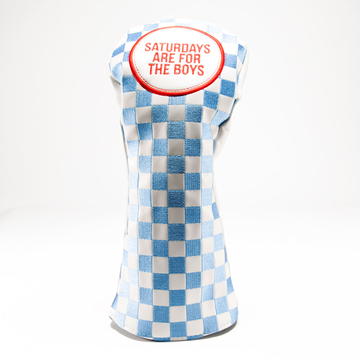 SAFTB Checkered Driver Headcover-Golf Accessories-Fore Play-Light Blue-One Size-Barstool Sports