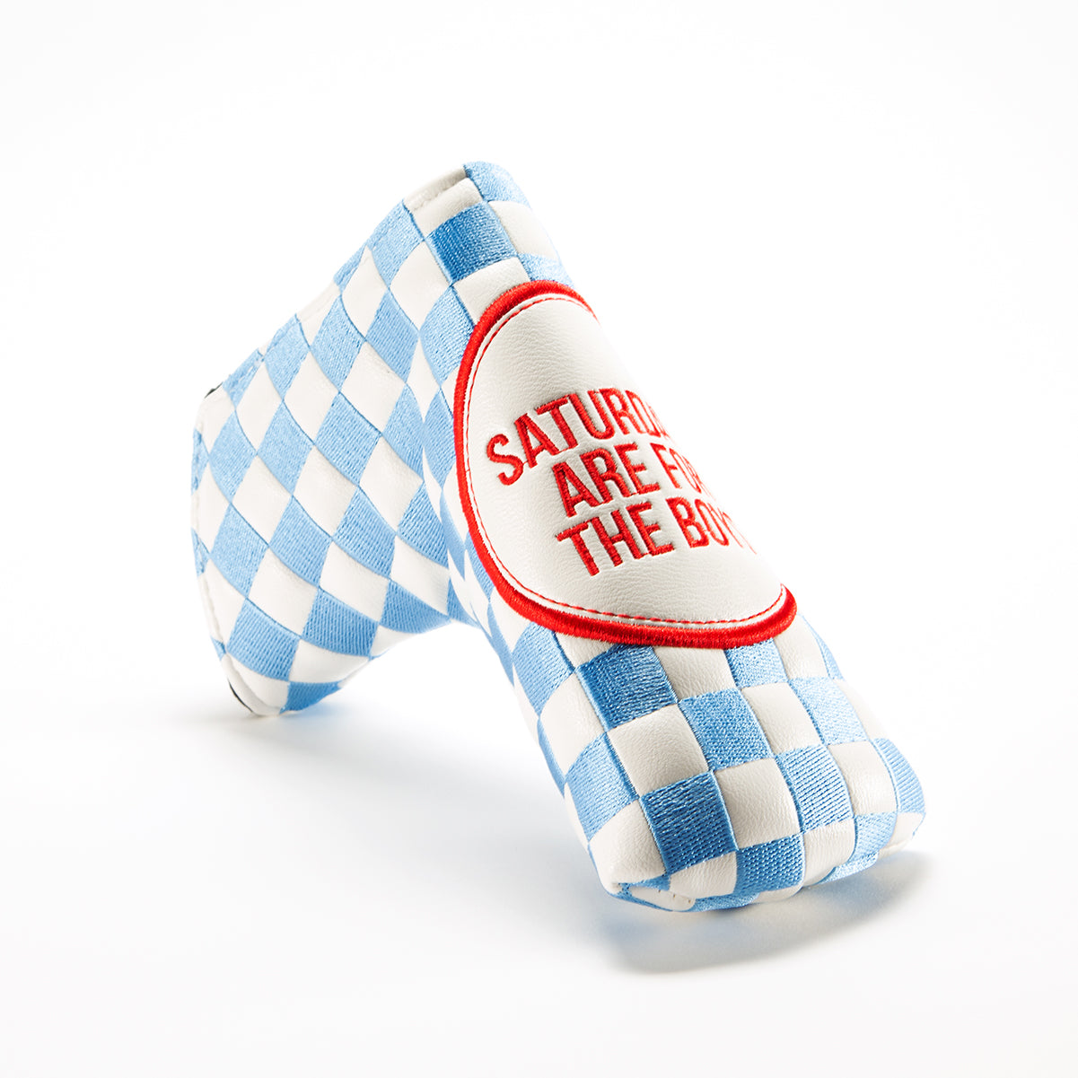 SAFTB Checkered Blade Putter Cover-Golf Accessories-Fore Play-Light Blue-One Size-Barstool Sports