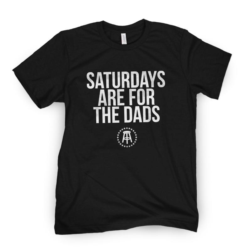Saturdays Are For The Dads II Tee-T-Shirts-SAFTB-Black-S-Barstool Sports