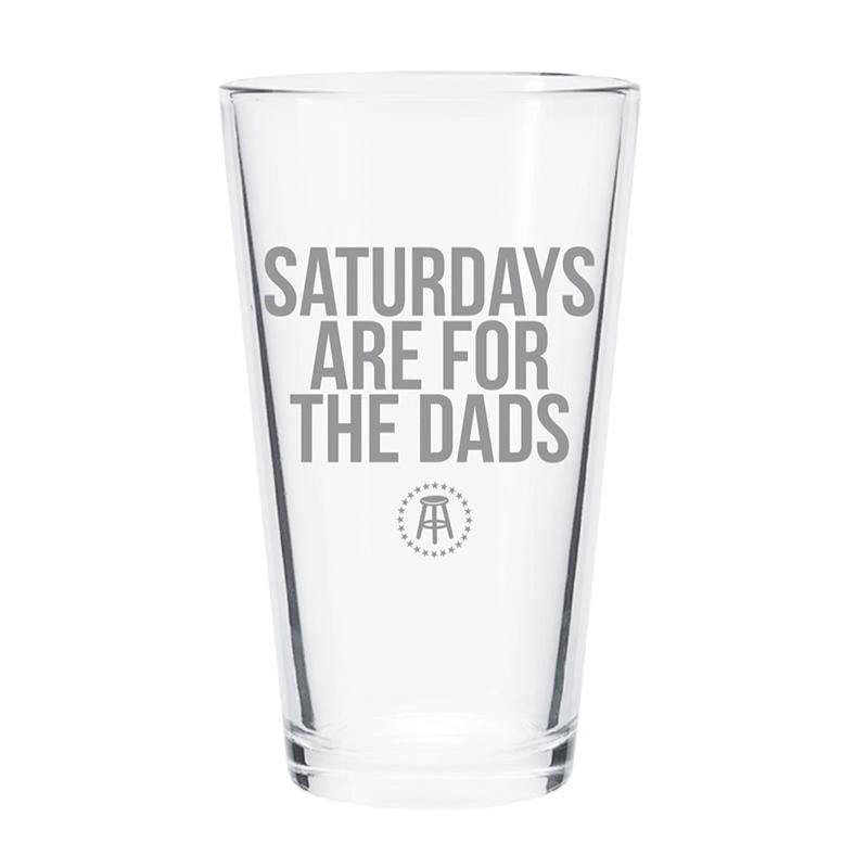 Saturdays Are For The Dads Pint Glass-Drinkware-SAFTB-16oz-Barstool Sports