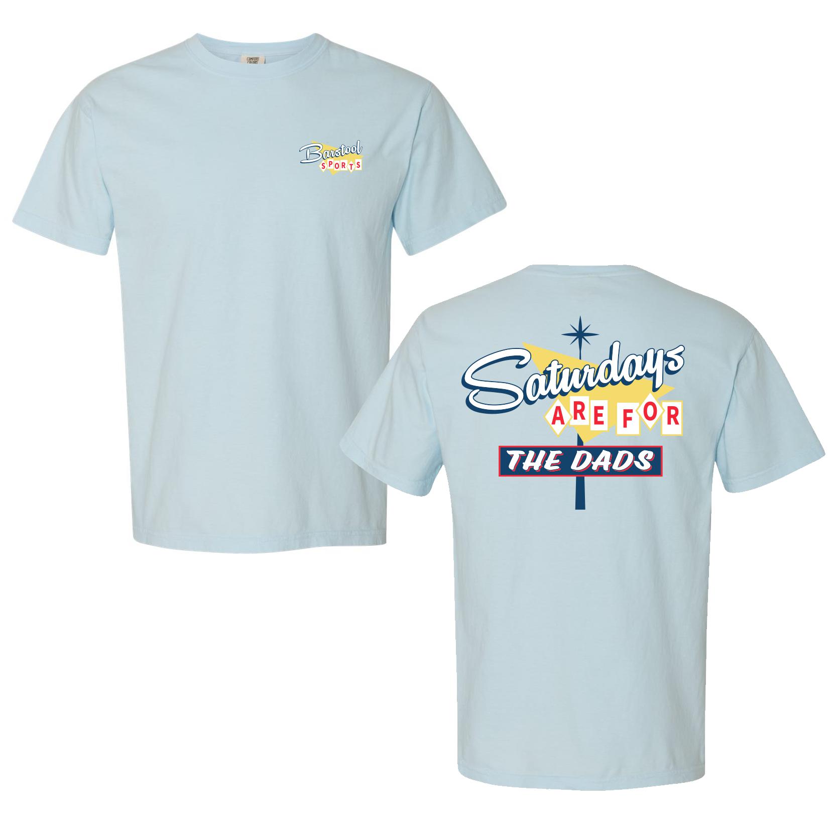 Saturdays Are For The Dads Retro Sign Tee-T-Shirts-SAFTB-Light Blue-S-Barstool Sports